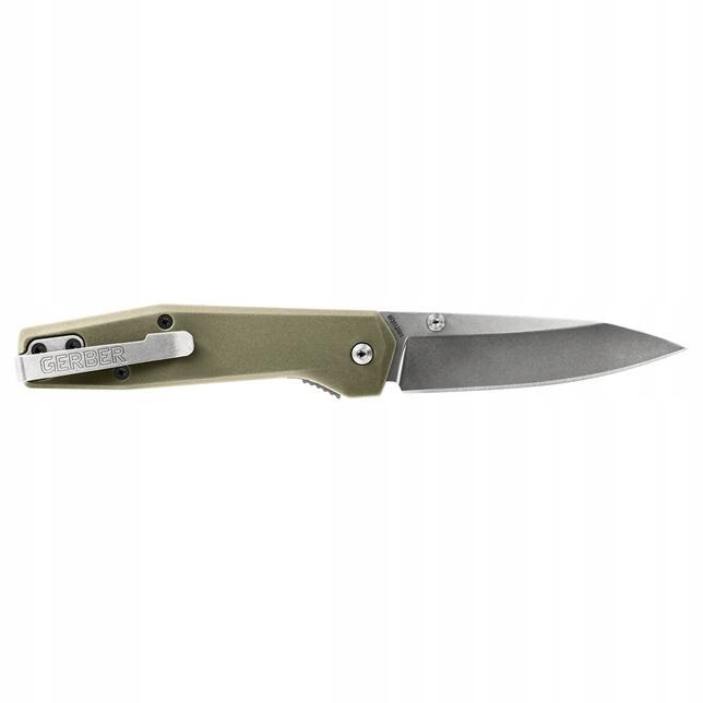 Couteau pliant Gerber Fuse vert lame acier inoxydable manche ergonomique 2/4