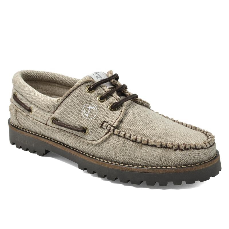 Scarpe da Barca Canapa e Vegan Embleton Uomo Beige