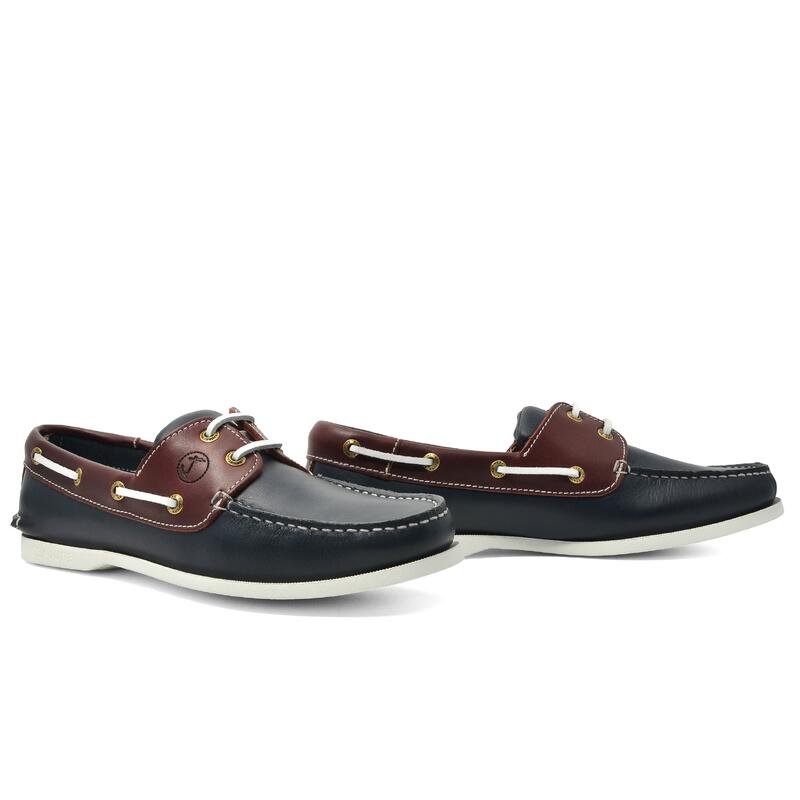 Chaussures Bateau Paramali Homme Bleu Marin et Bordeaux Cuir