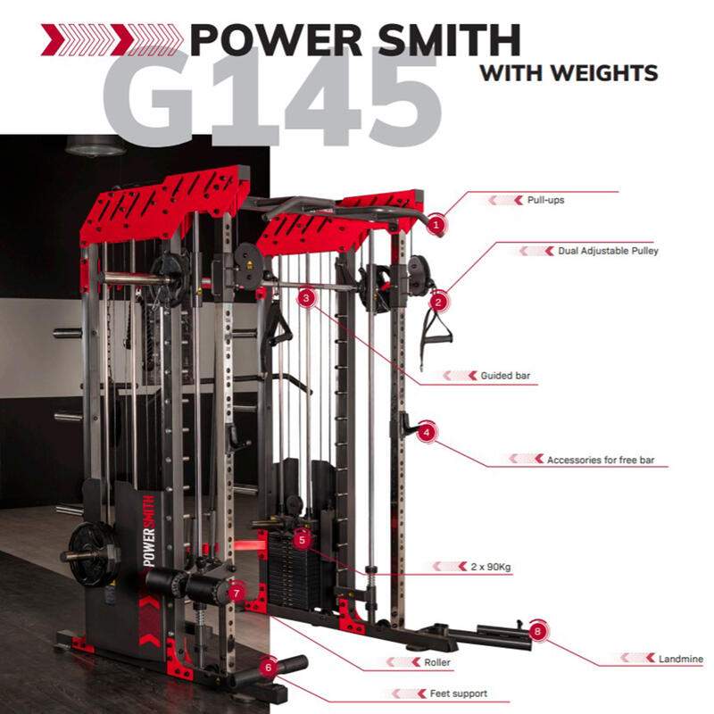 Fitness Multistazione Power Smith G145 Semi-professionale