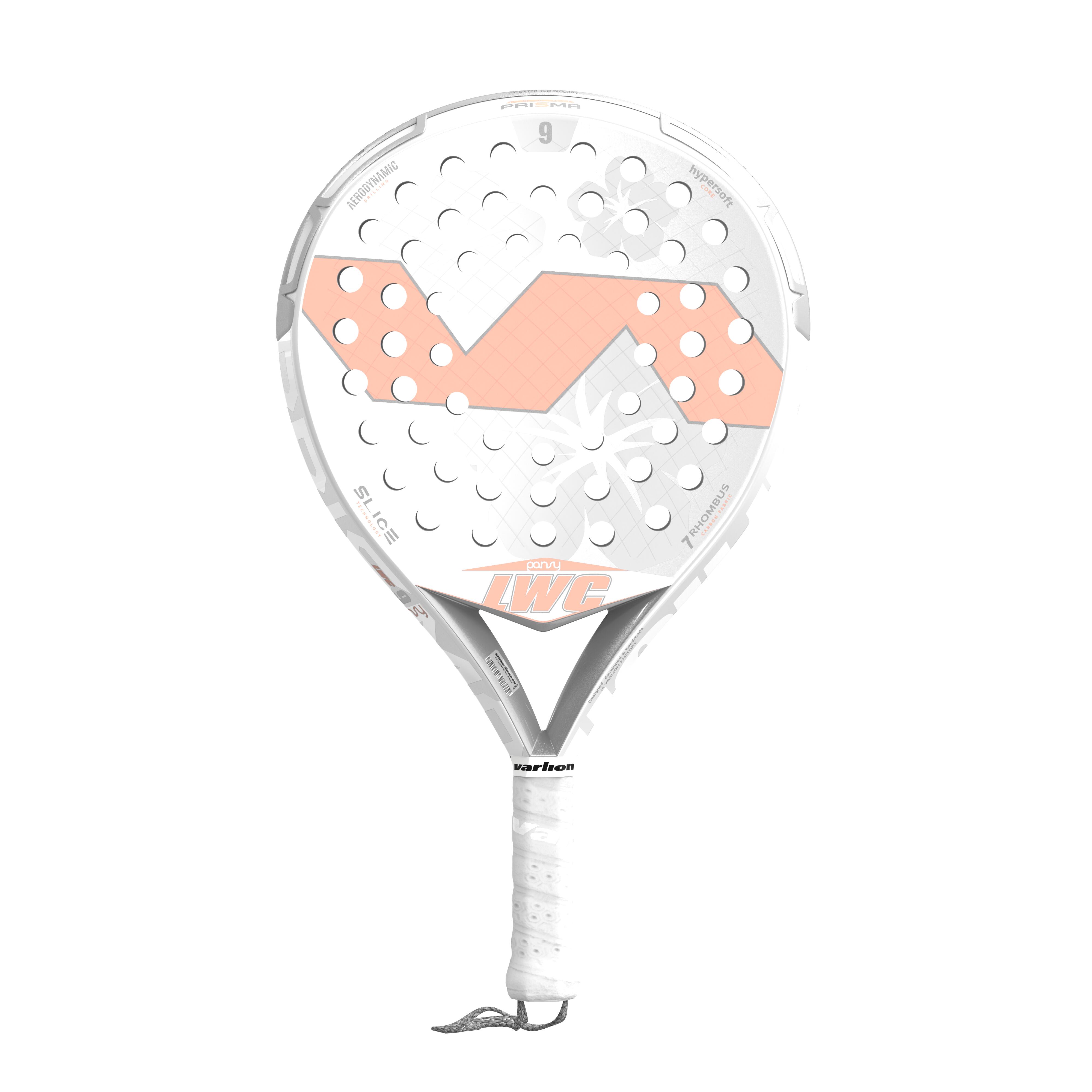Varlion - Raquette De Padel Mujer Varlion 2023 Lw Prisma Carbon 9 Pansy - Raquette De Padel - Blanc|rose - Taille Unique - Decathlon