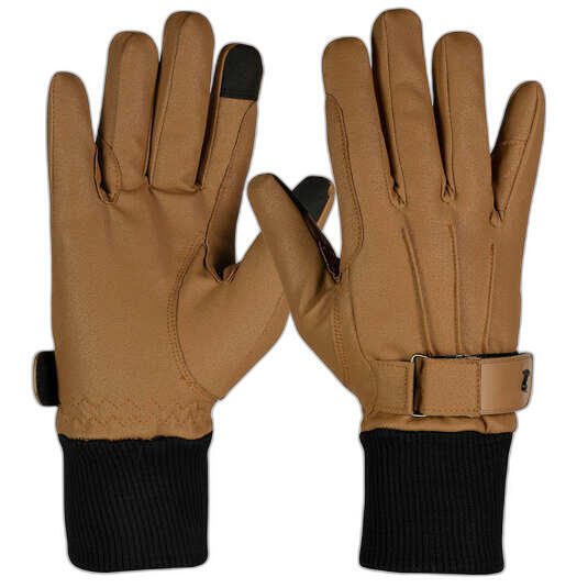 Gants d'équitation en cuir PU doublés polaire Horze