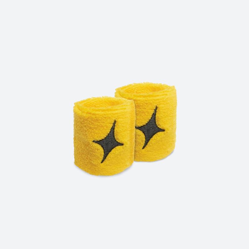 Muñequeras amarillas con estrella dorada de StarVie