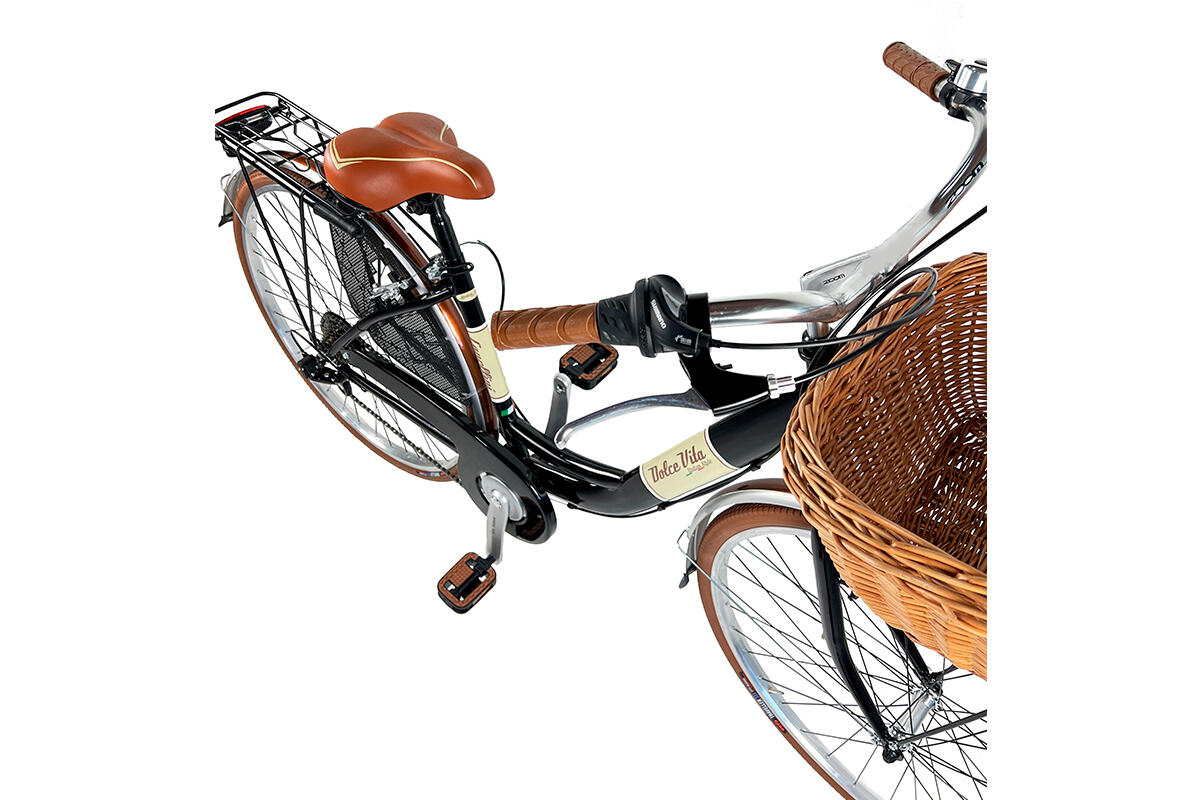 Stadtfahrrad Dolce Vita by Canellini VENERE 28" mit Korb - Schwarz 5/5