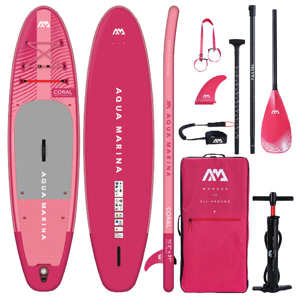 AQUA MARINA Aqua Marina CORAL 10ft2 / 310cm - All Round PLUS - Paddle Board - Raspberry