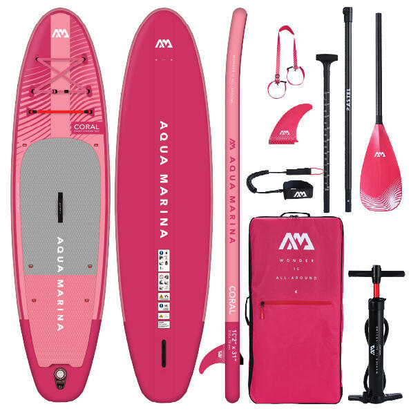 Deska SUP Aqua Marina Coral 10'2" BT-23COPR (Raspberry)