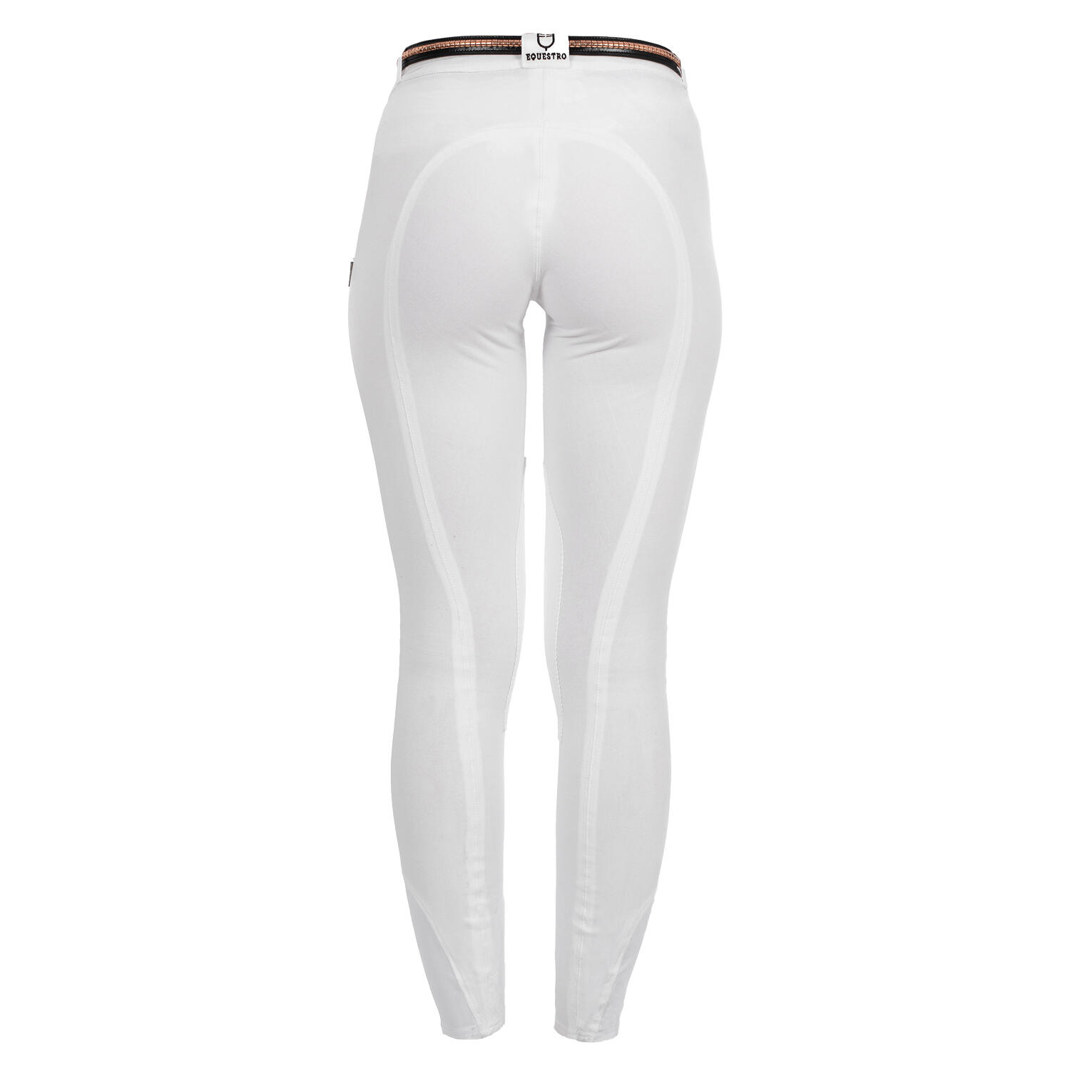Pantaloni equitazione donna in cotone elasticizzato 2/4