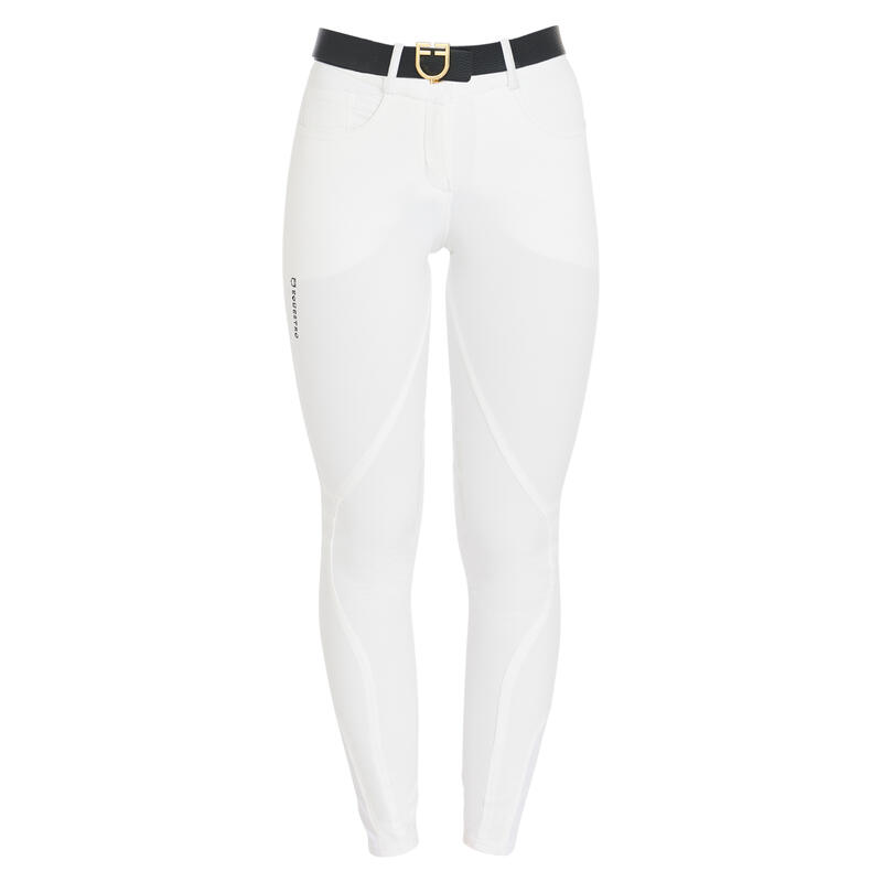 pantalon d'équitation  femme en tissu bi-élastique avec grip genou