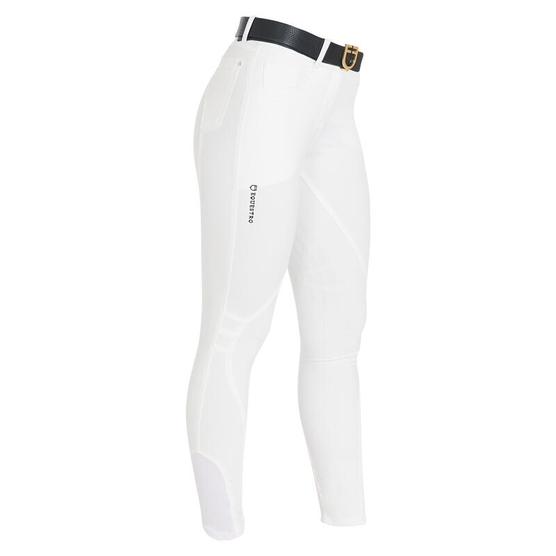 pantalon d'équitation  femme en tissu bi-élastique avec grip genou