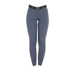 Pantalon d'équitation  femme en tissu bi-élastique avec grip genou