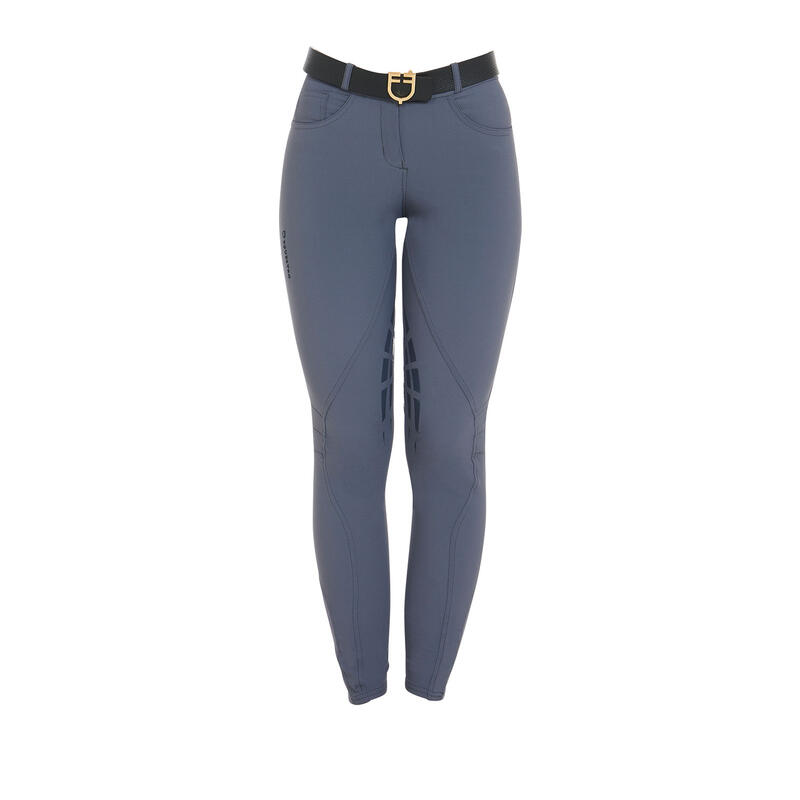 pantalon d'équitation  femme en tissu bi-élastique avec grip genou