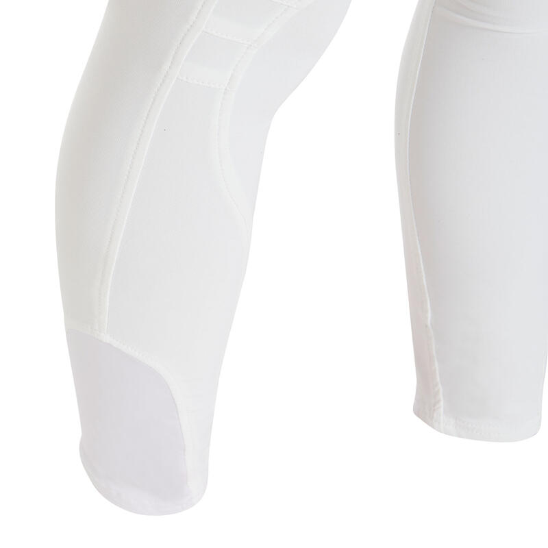 pantalon d'équitation  femme en tissu bi-élastique avec grip genou
