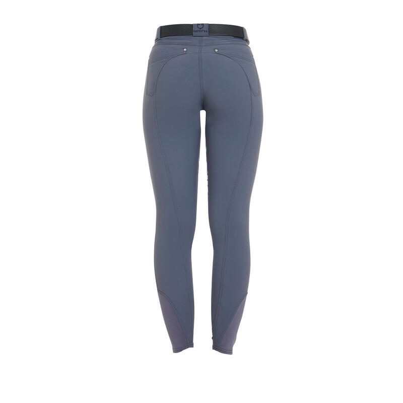 Pantalón de montar para mujer en tejido bielástico y grip en la rodilla.