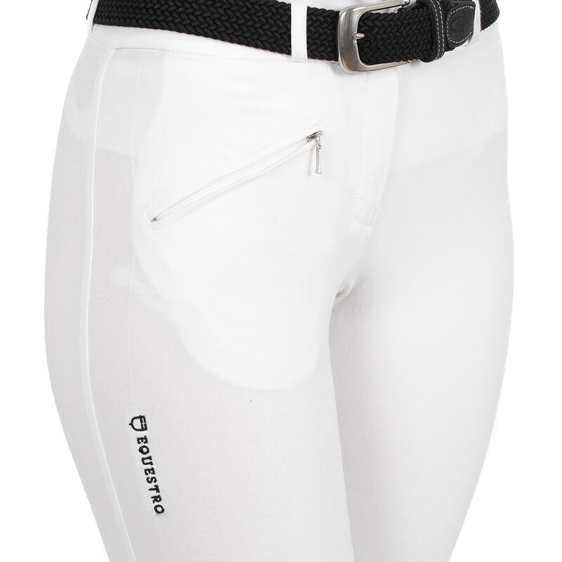 pantalon d'équitation femme en coton stretch avec grip