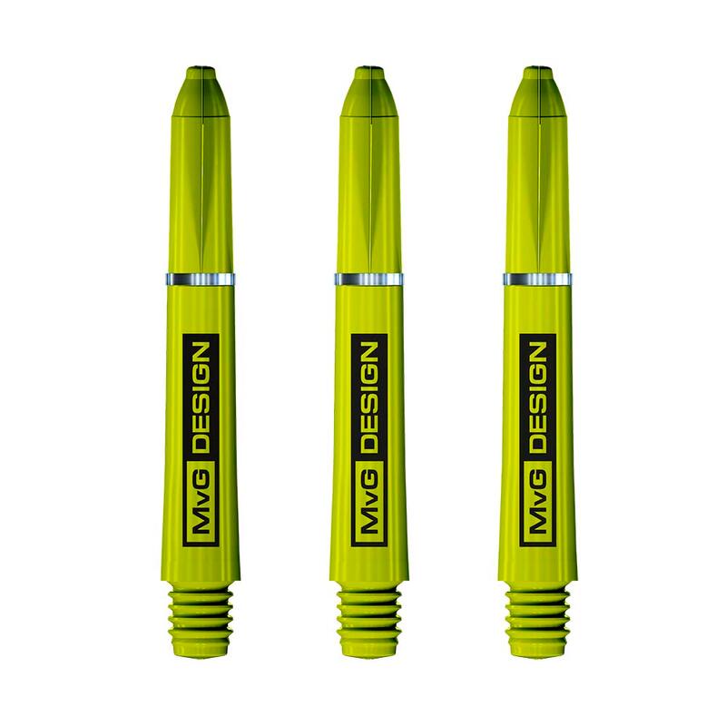 MvG Signature Nylon dart shafts groen short