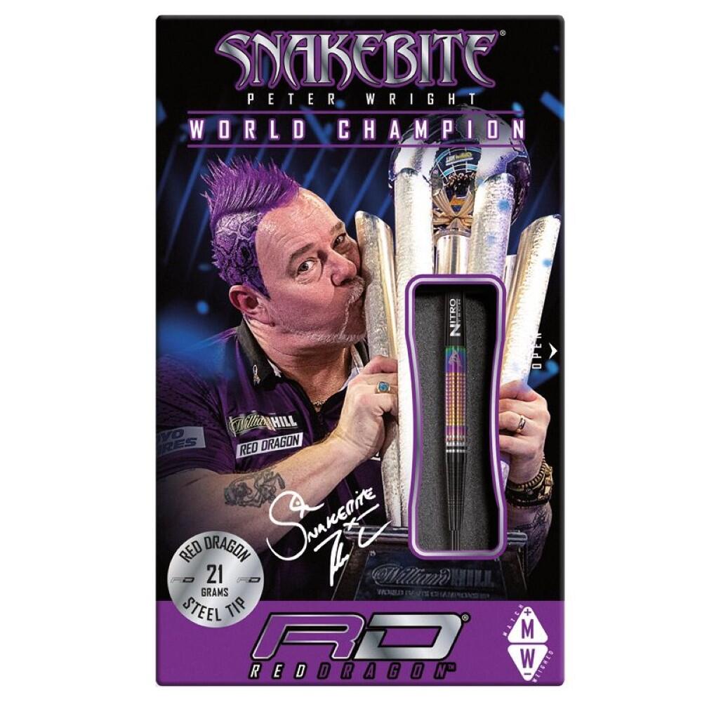 Peter Wright Snakebite WC Tapered SE 21g Darts Set including Flights and Shafts 6/6