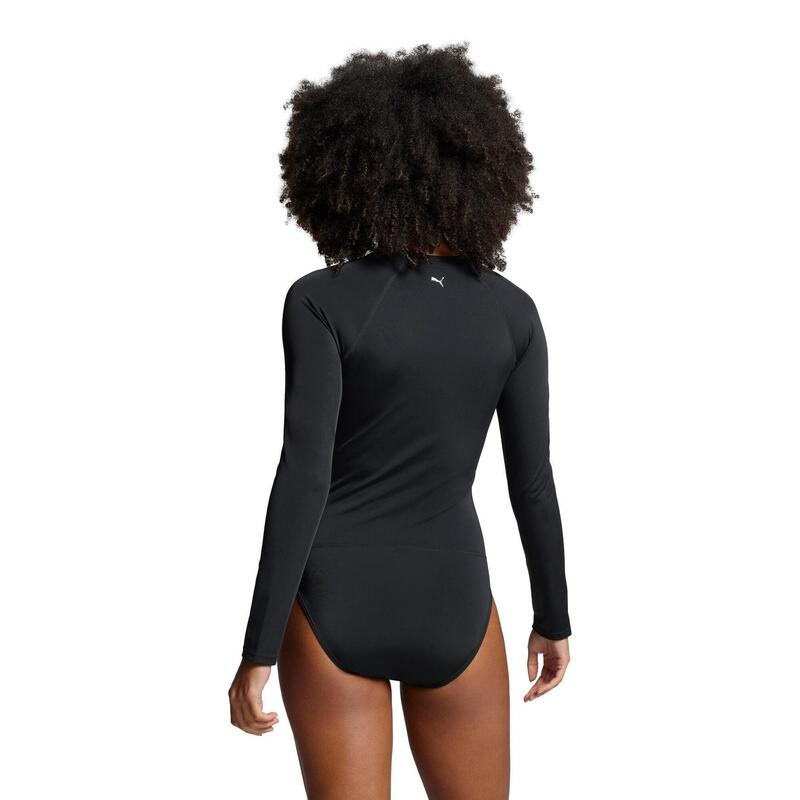 Costum de baie femei Puma Swim Women Long Sleeve Surf Suit 1p, Negru