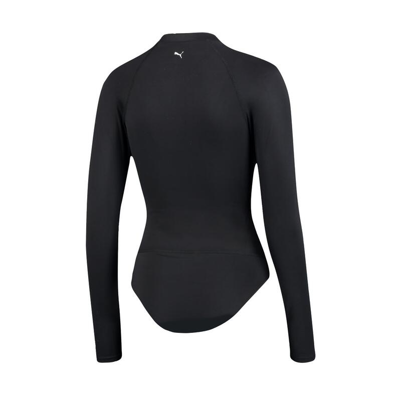 Costum de baie femei Puma Swim Women Long Sleeve Surf Suit 1p, Negru