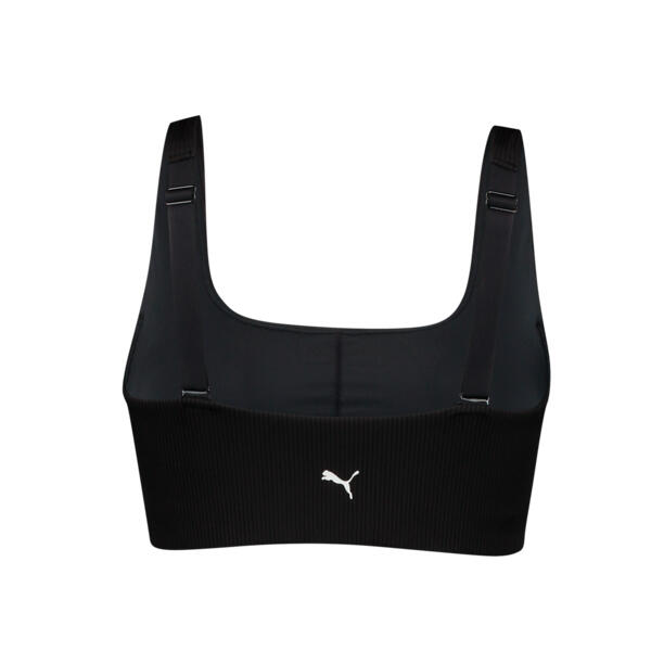 Haut de bikini à encolure côtelée dégagée pour femme PUMA Noir 7/7
