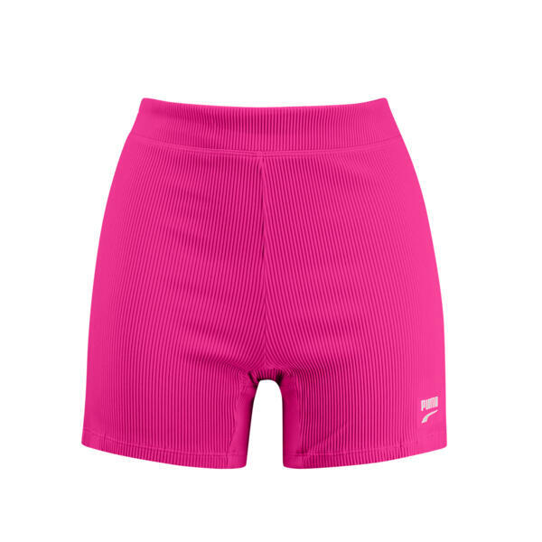 Puma Zwemshort Dames Ribbed Hot Pants Neon Pink