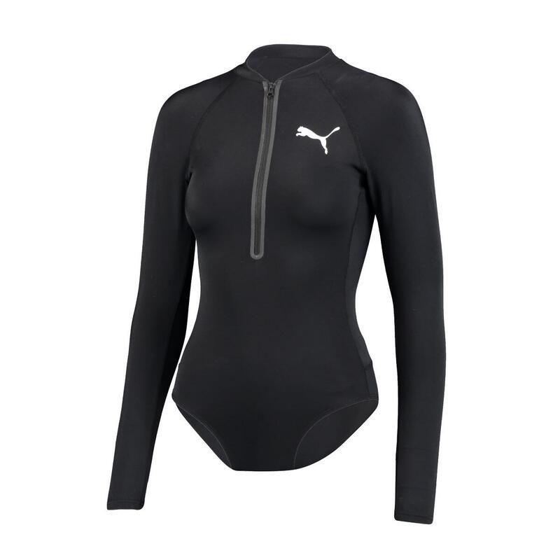 Costum de baie femei Puma Swim Women Long Sleeve Surf Suit 1p, Negru