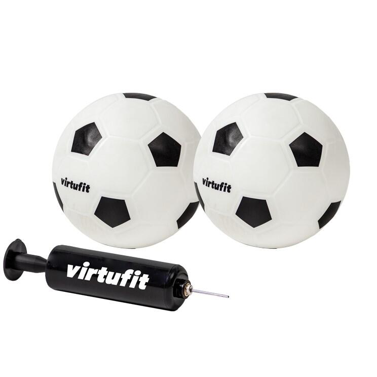 Set poarta fotbal pop-up VirtuFit 92 x 64 cm, cu doua Mingi si Pompa