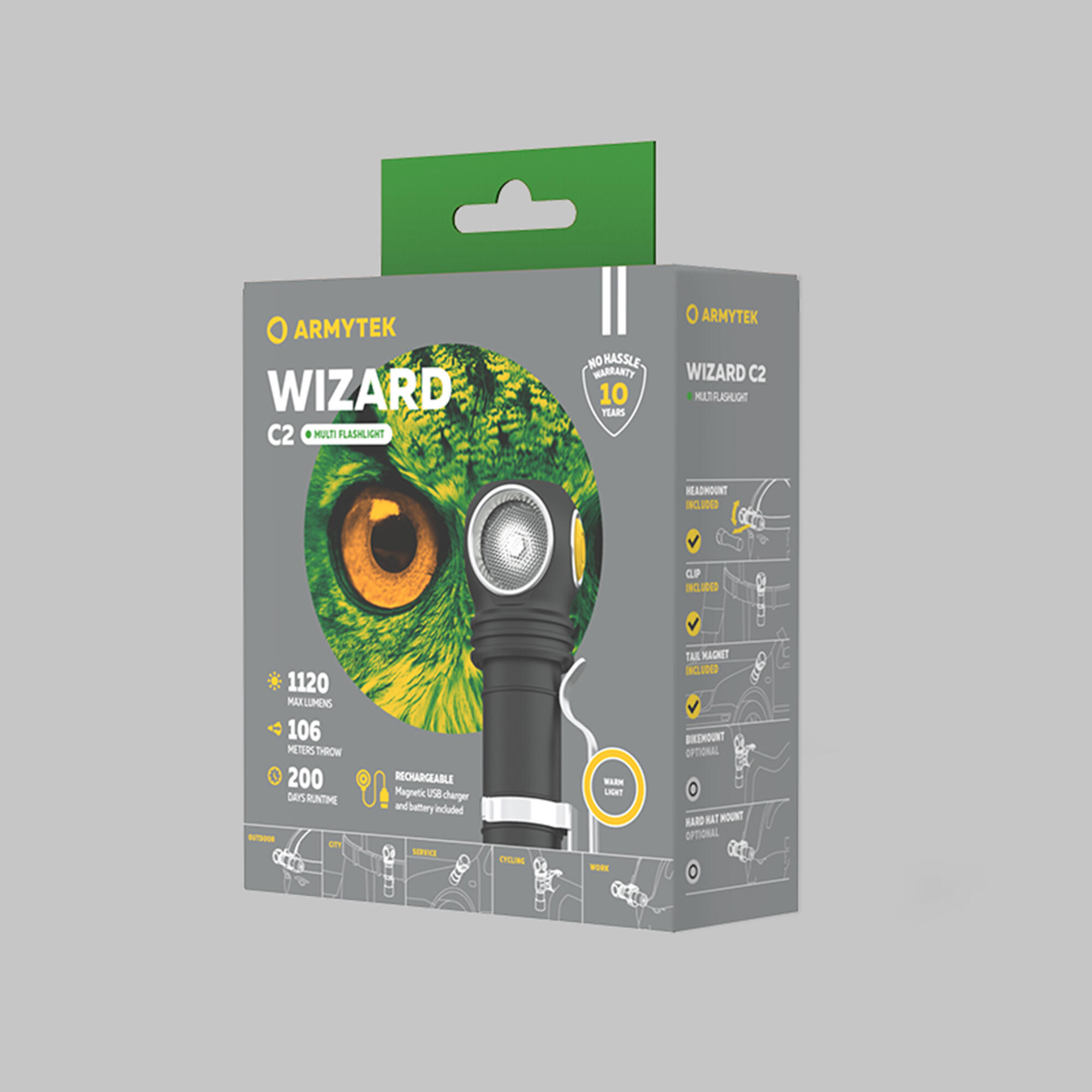 ARMYTEK WIZARD C2 MAGNET USB Warm 2/7