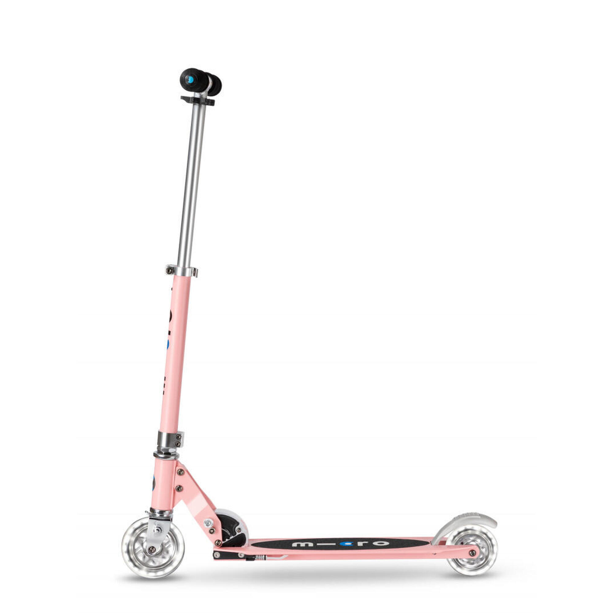 Trottinette enfant Micro Sprite Néon Rose LED