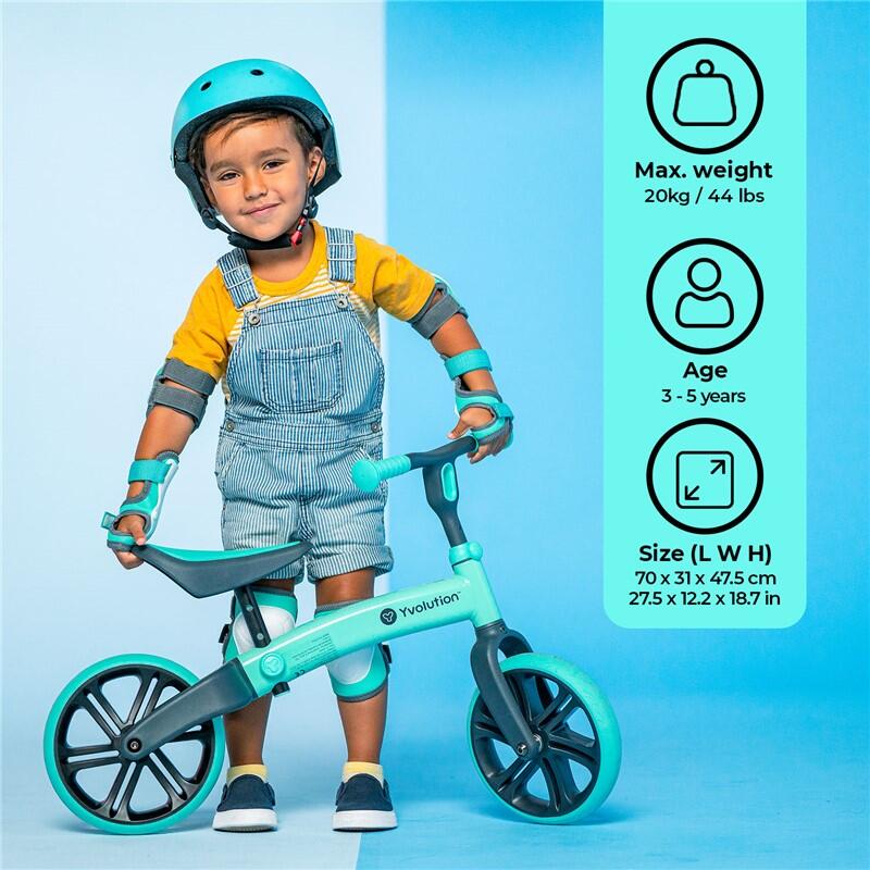 BICICLETA DE BALANCE PARA CRIANÇAS YVOLUTION YVELO JUNIOR VERDE 5/6