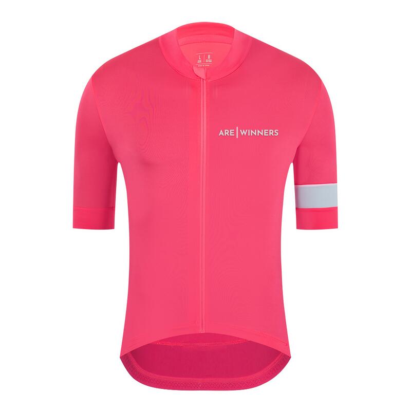 Maillot ciclismo manga corta hombre verano rosa | Decathlon