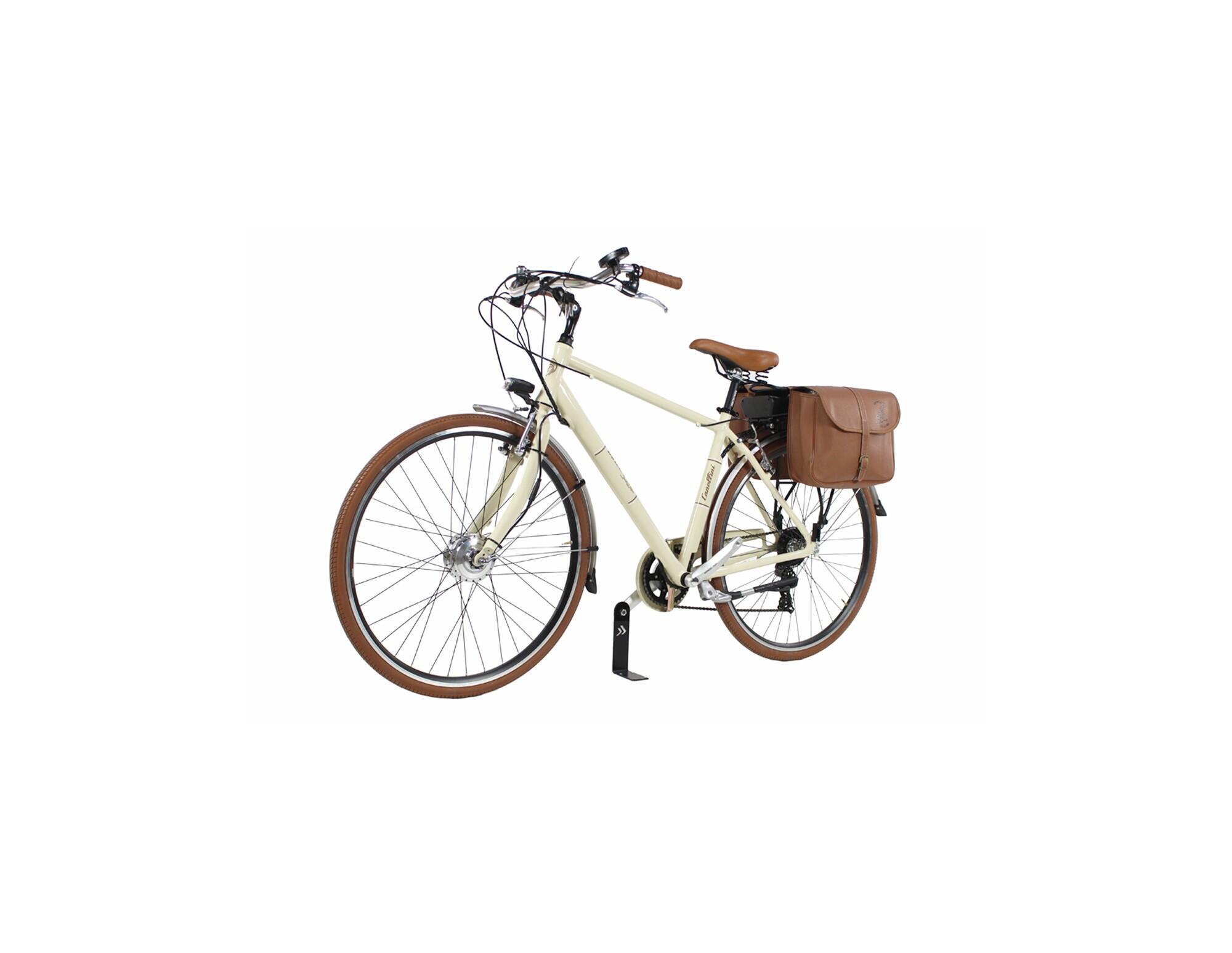 Vélo électrique de ville Dolce Vita by Canellini Homme avec sacoches - Beige 4/4