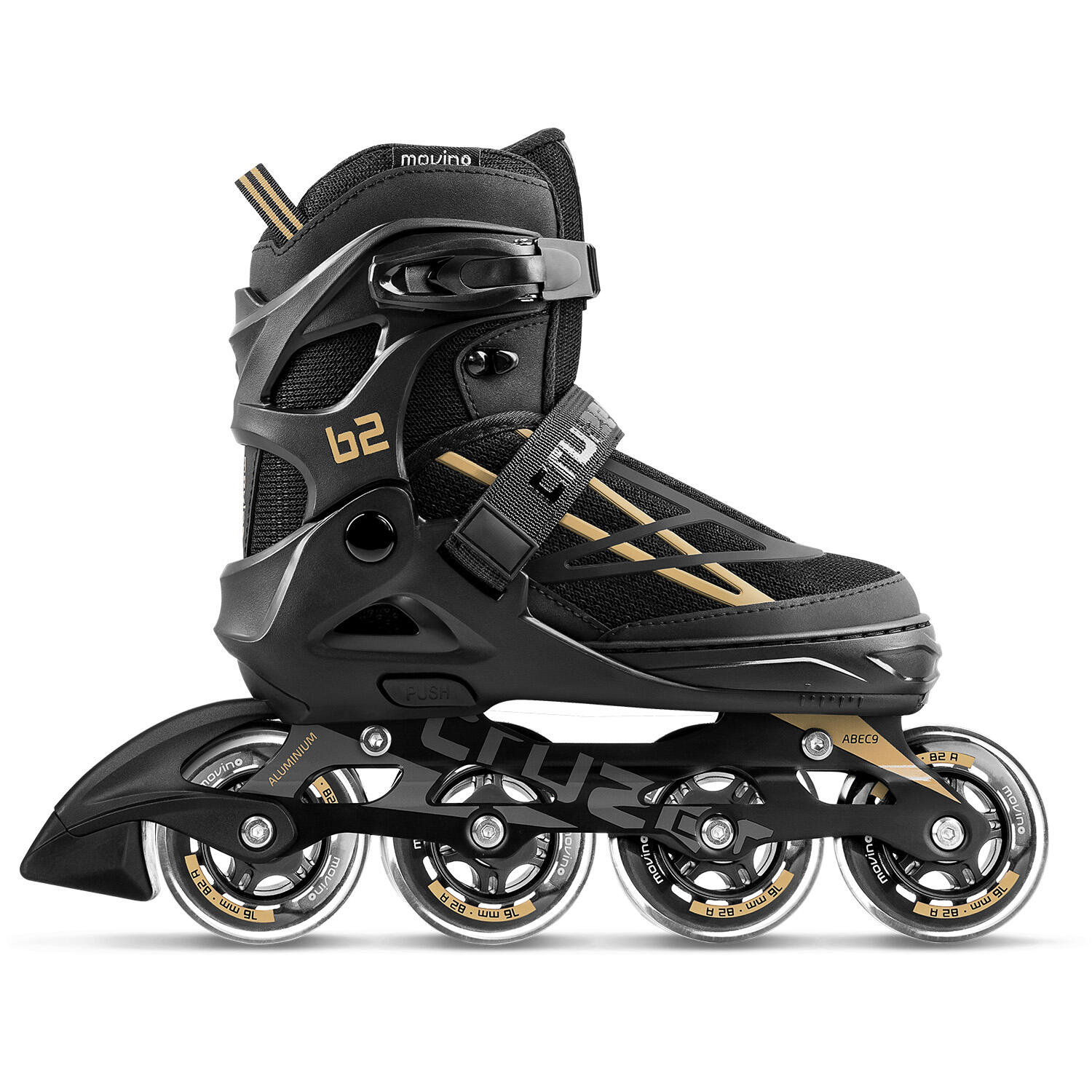 Patines fitness regulables para niños Movino Cruzer B2 dorado 3/8