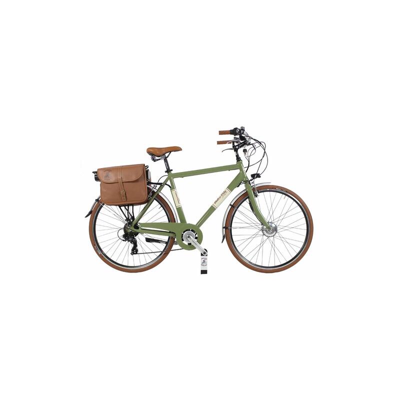 Bicicleta eléctrica de cidade Dolce Vita Canellini Homem com saco - Verde Oliva