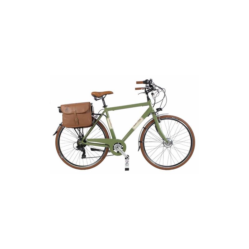 Vélo électrique de ville Dolce Vita Canellini Homme avec sacoches - Vert Olive