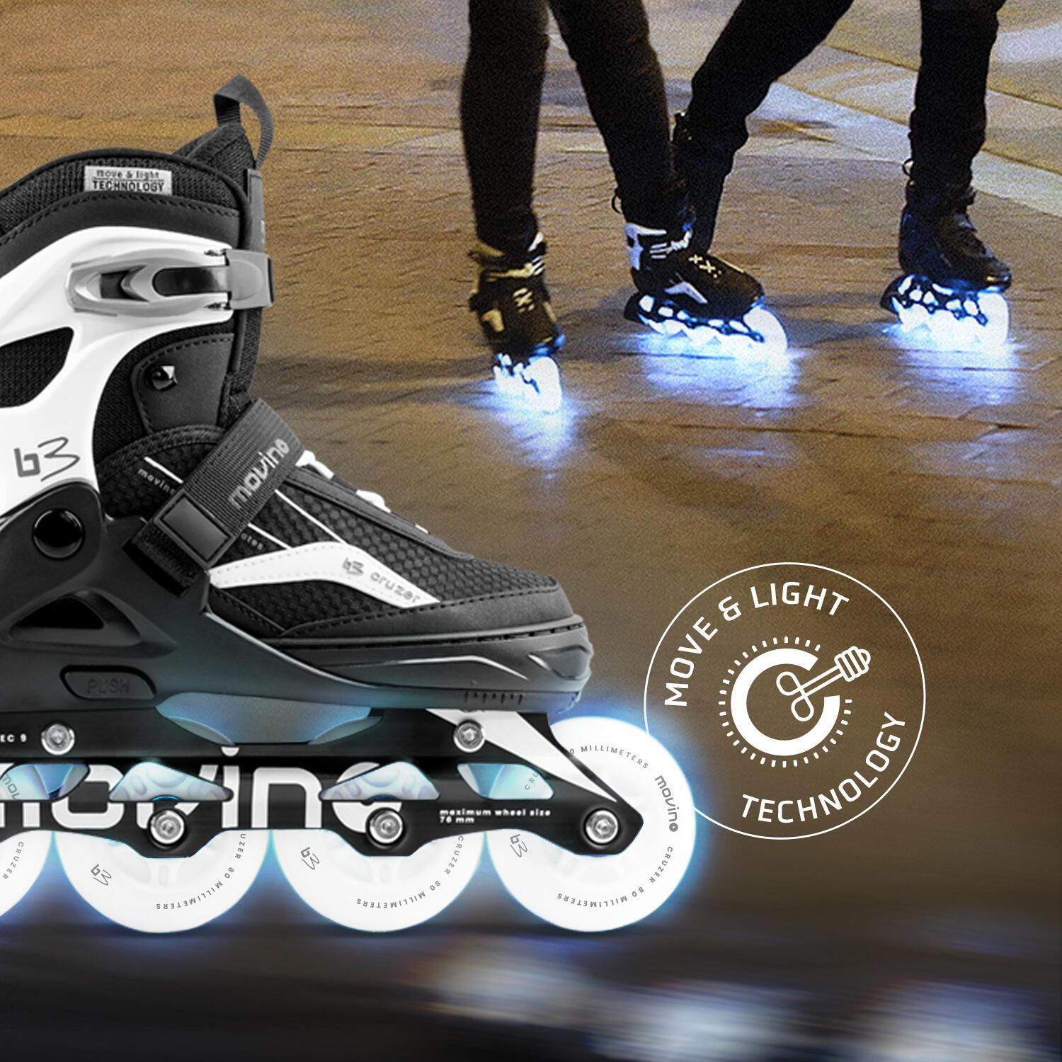 Rolki regulowane fitness dla dzieci Movino Cruzer B3 9766 7/8