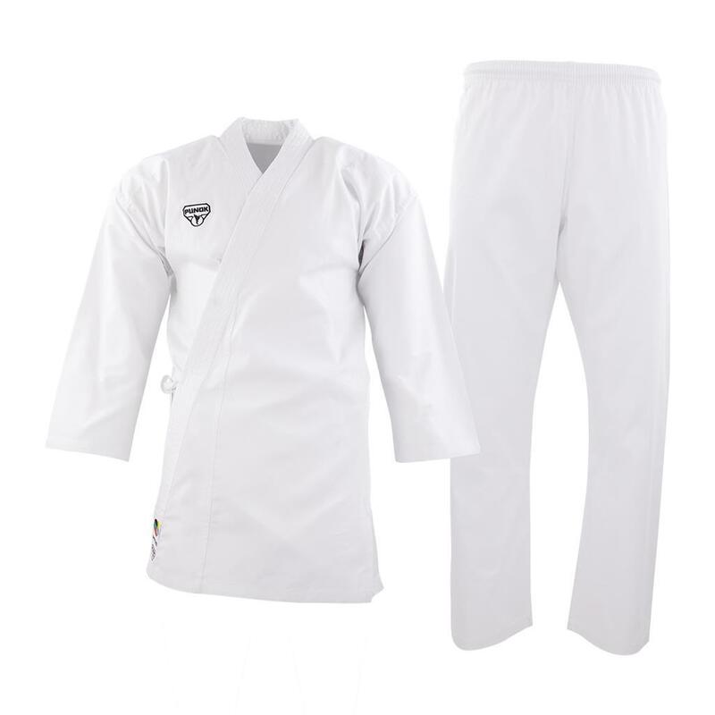 Punok Karate Training Gi Uniform mit Gratis Gürtel, WKF approved