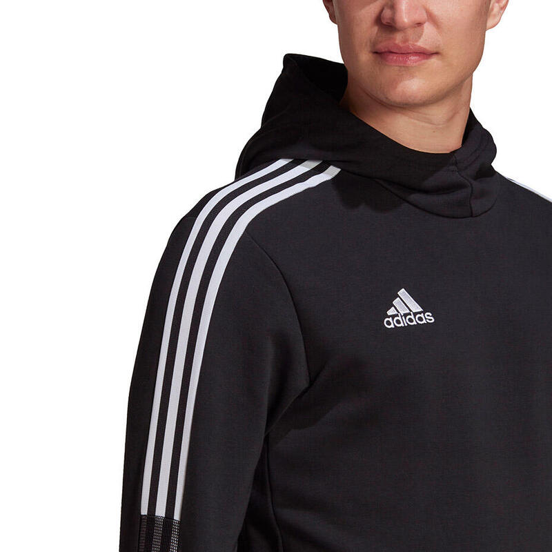 Férfi kapucnis pulóver, adidas Tiro 21 Sweat Hoodie, fekete