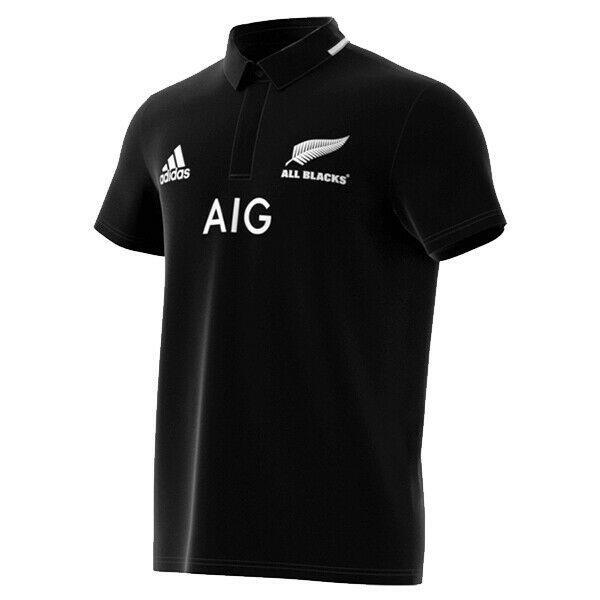adidas New Zealand All Blacks Home Supporter Rugby Shirt Adults Black 1/4