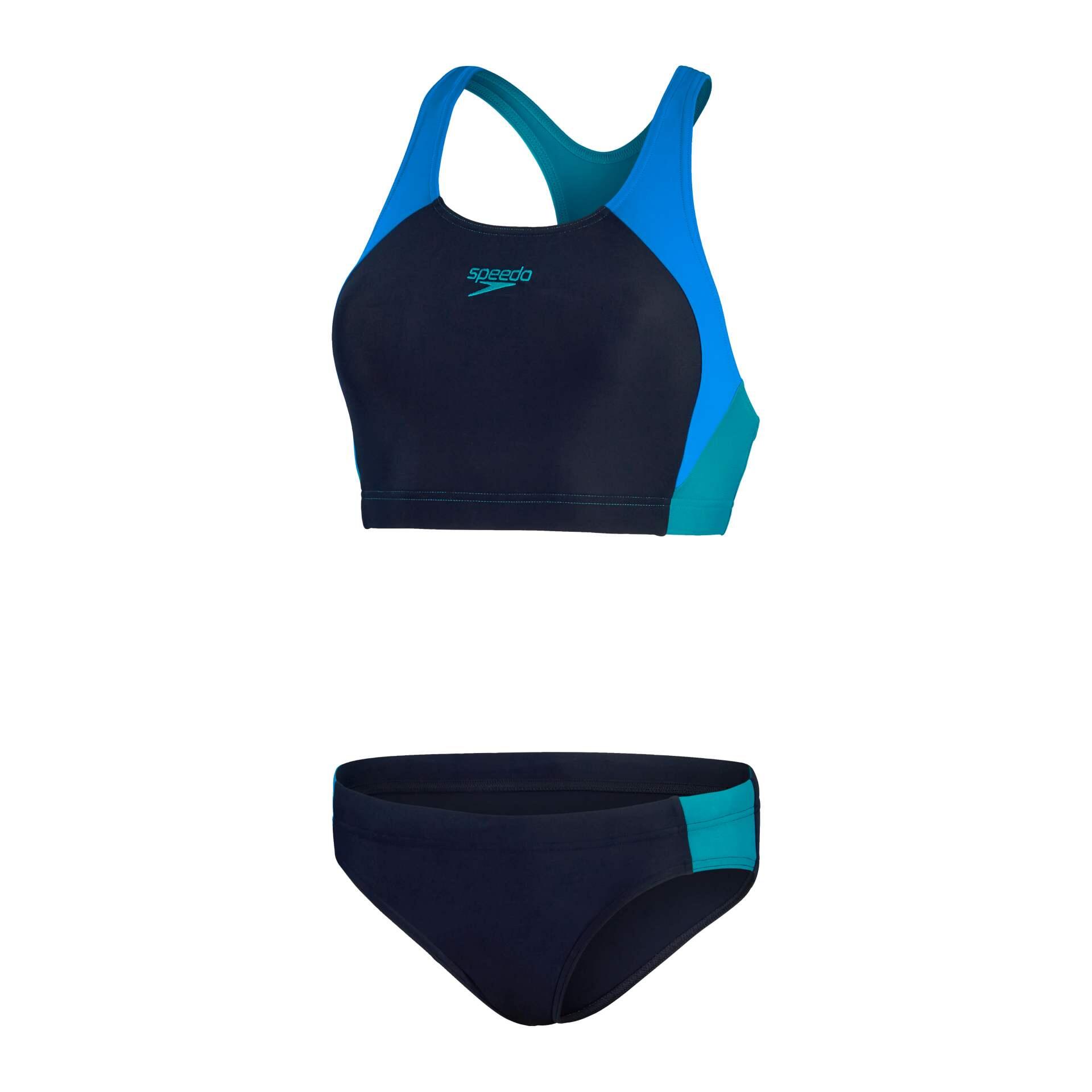 Womens Colourblock Splice Bikini 1/5