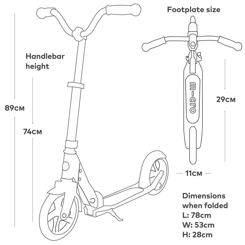 Trottinette enfant grande roue Micro Cruiser Bleu