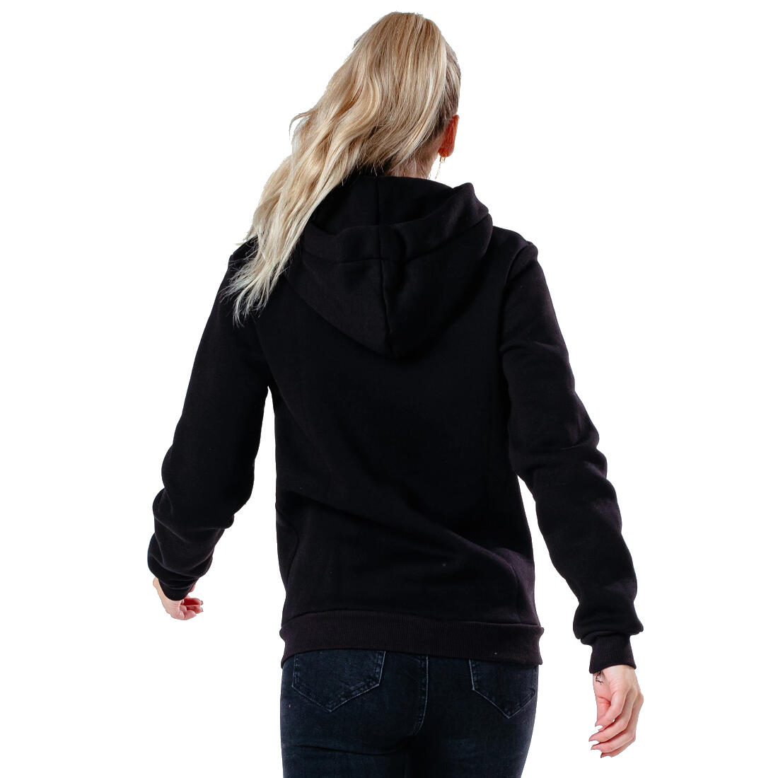 Agasalho para Mulheres Drawstring Zip Hoodie 3/3