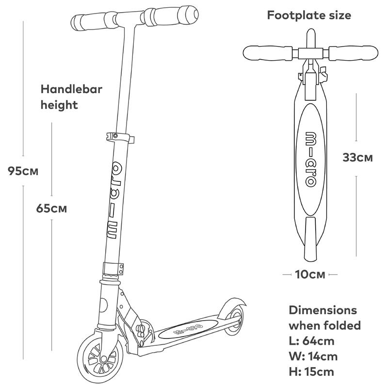 Trottinette adulte Micro Speed+ Black