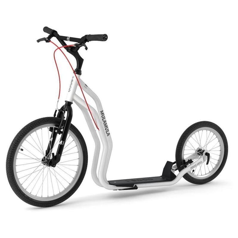 Trottinette avec pneus gonflables  Mula RunRun  Blanc