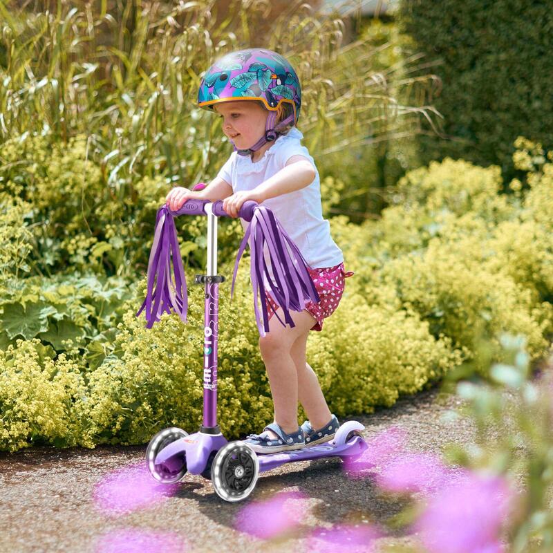 Trottinette 3 roues Mini Micro Deluxe Violet LED