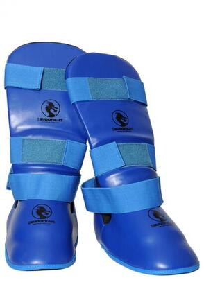 Protège-tibias & pieds karaté contact bleus