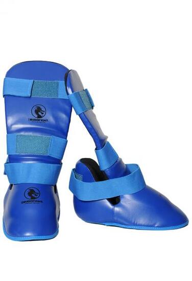 Protège-tibias & pieds karaté contact bleus