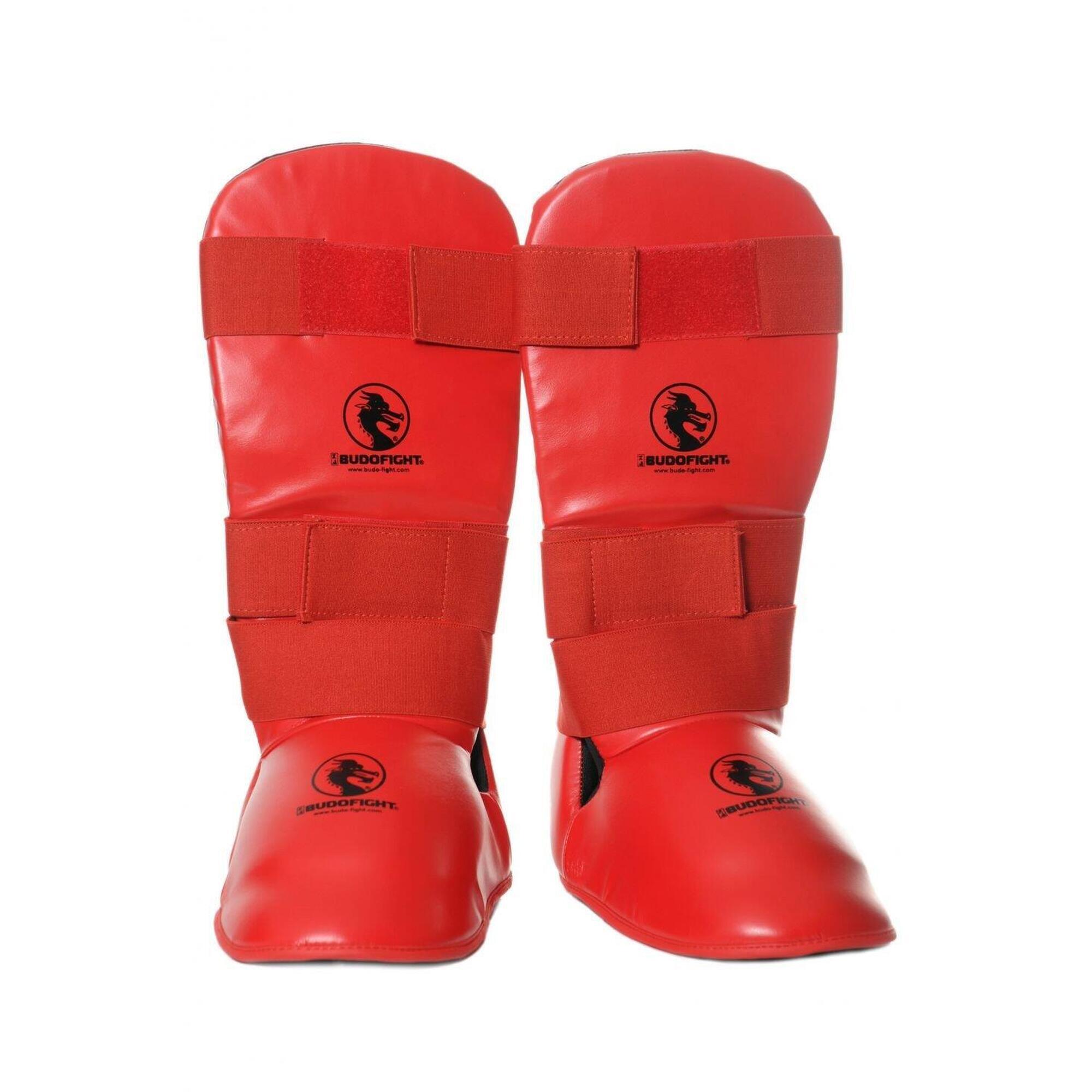 Rote Karate Kontakt Schienbeinschoner & Fußschutz 2/4