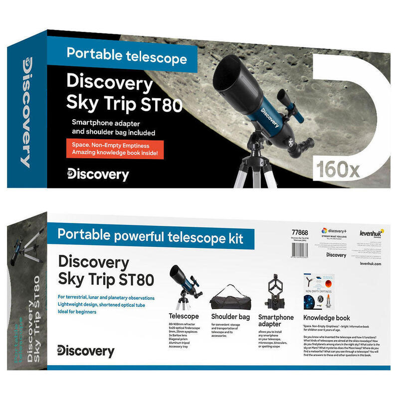 Telescópio com livro Sky Trip ST80 (EN) Discovery