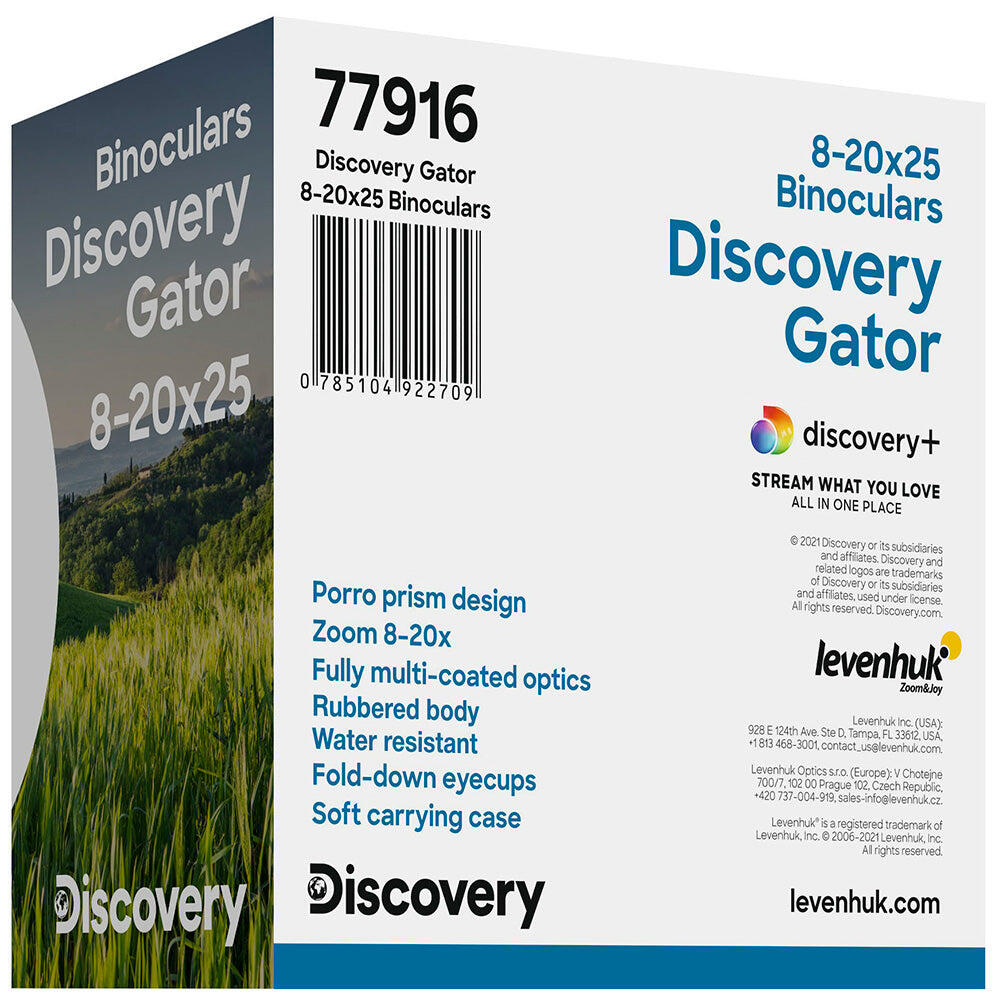 Prismáticos Levenhuk Discovery Gator 8–20x25 3/7