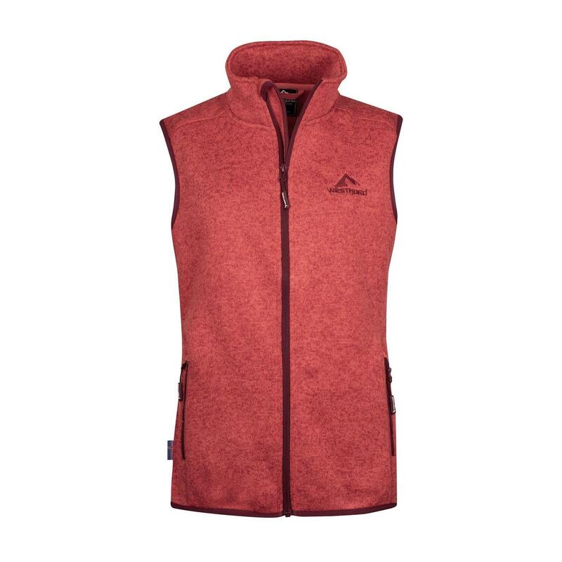 Gilet Katla femme rouge minéral